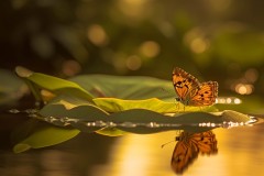 Lily-pad-at-sunrise