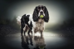 stevehard_photoa_Black_Spaniel_with_white_chest_standing_in_a_p_5a917c6a-390e-441c-bea0-d7e31f0e691b